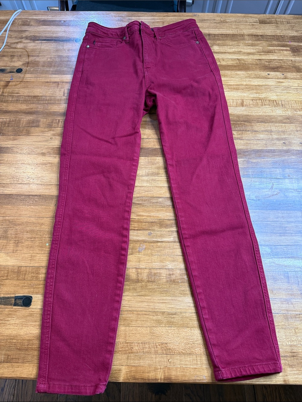Judy Blue EUC 7/28 Jeans Wine burgundy Skinny Pants (v1)